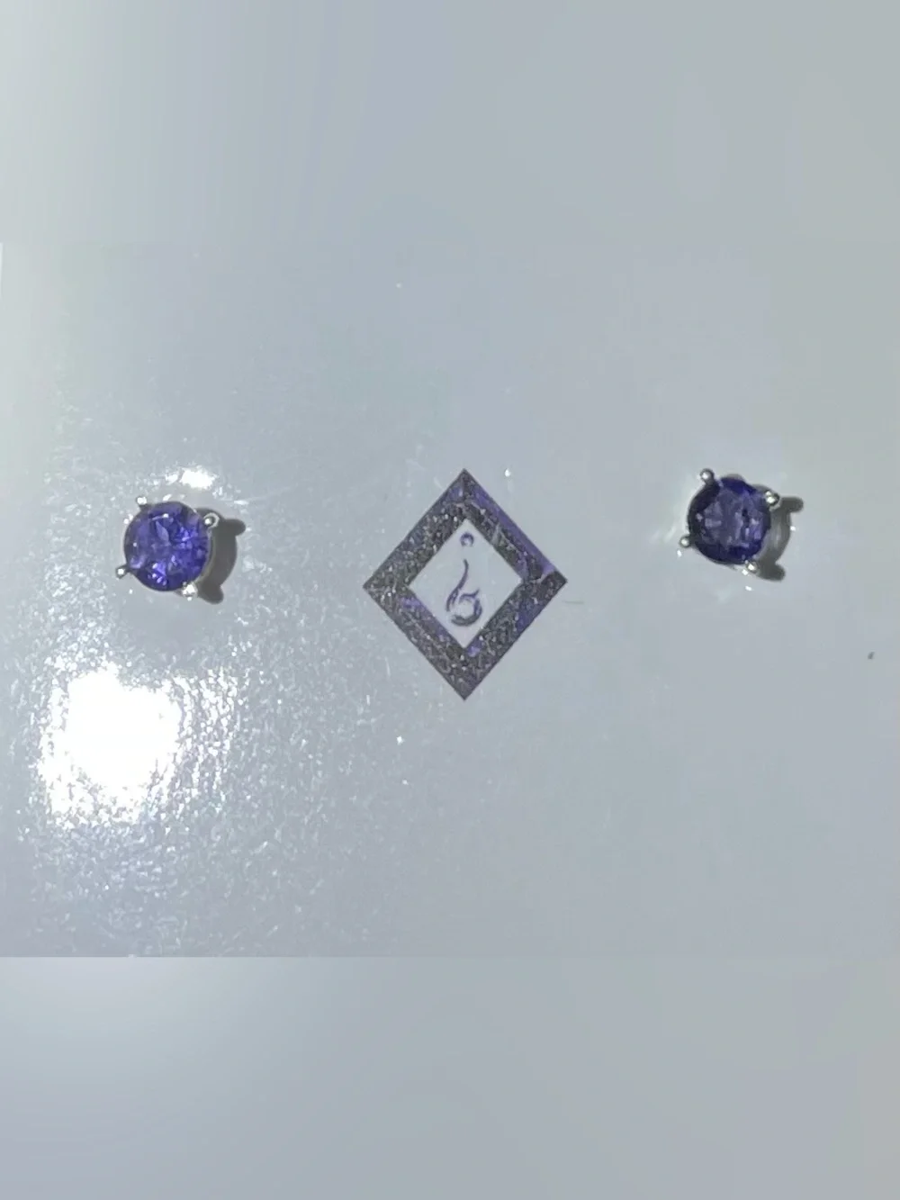 Iolite stud earrings